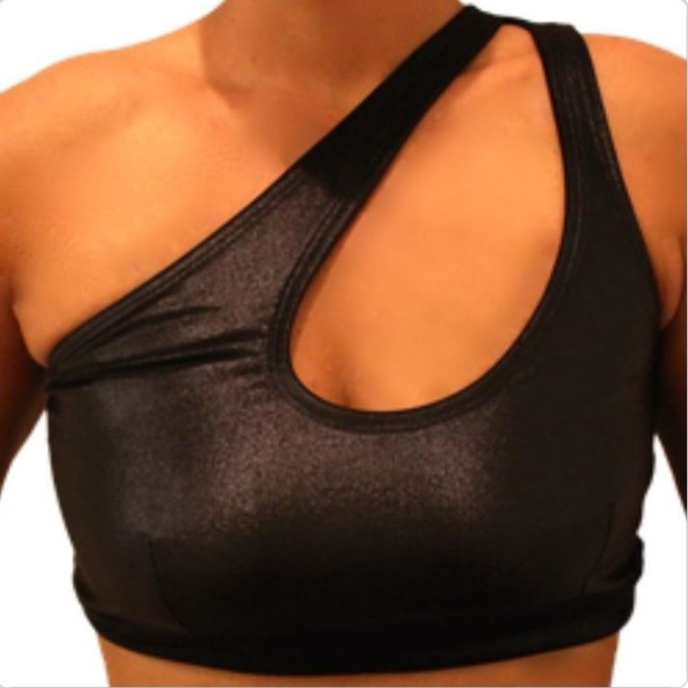 One Shoulder Black Top
